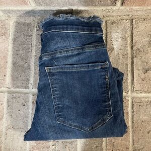 Express Dark Blue Cropped Jeans